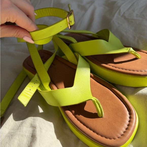 Call It Spring Neon Green Sandals - Picture 1 of 3